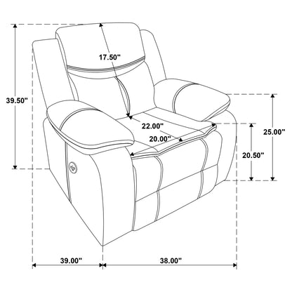 Salerno Power Recliner Chair With USB Charging