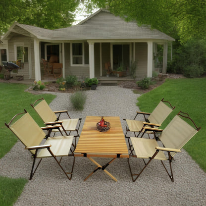 5 Piece Folding Dining Set for Kids and Outdoor