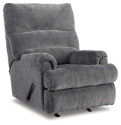 Man Fort Rocker Recliner gray fabric, manual side lever, by Unique Piece Furniture on Tampa Home & Garden Store