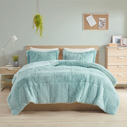Shaggy Long Fur Comforter Mini Set and Throws