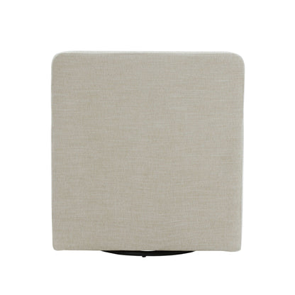 Swivel Accent Chair beige fabric with rounded back on Tampa Home & Garden Store