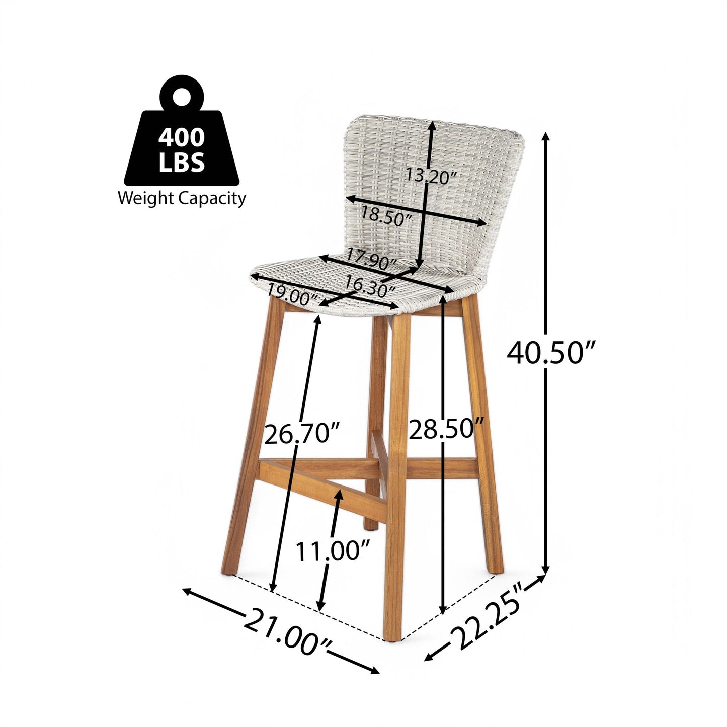 Lymington Patio Outdoor Bar Stool Set of 2