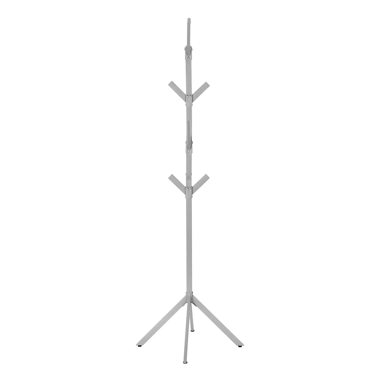 Coat rack with 8 metal hooks, brushed steel, contemporary hall tree on Tampa Home & Garden Store
