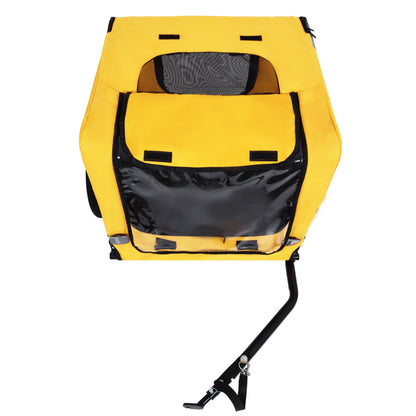 Pet Bike Trailer by HouseOfZazla in yellow with mesh window for medium dogs up to 66 lbs on Tampa Home & Garden Store