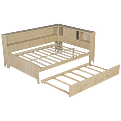 Full size daybed with storage shelves and trundle in ancient white by HouseOfZazla on Tampa Home & Garden Store