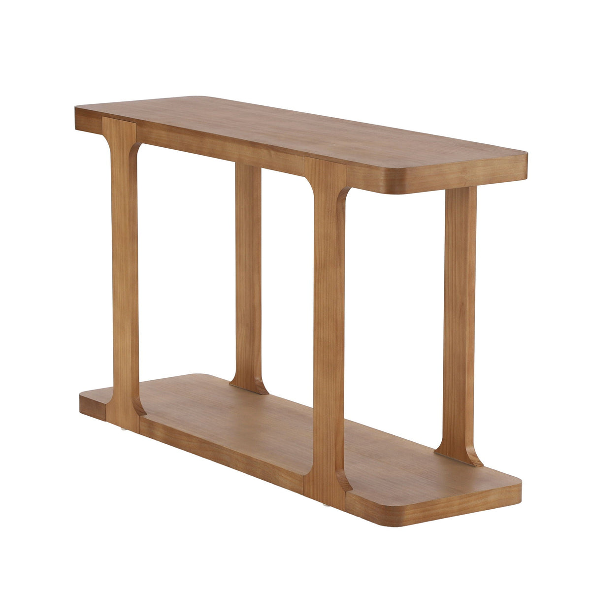 Walnut console table with bottom shelf, 50W x 15D x 30.25H, HouseOfZazla on Tampa Home & Garden Store