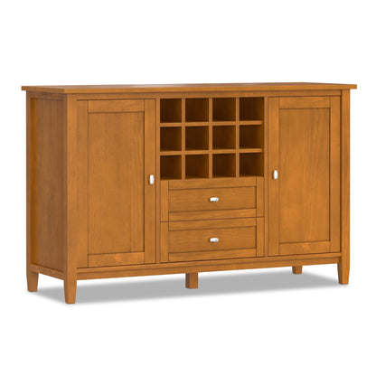 Warm Shaker wood wine cabinet with built-in wine rack, brown finish HouseOfZazla on Tampa Home & Garden Store