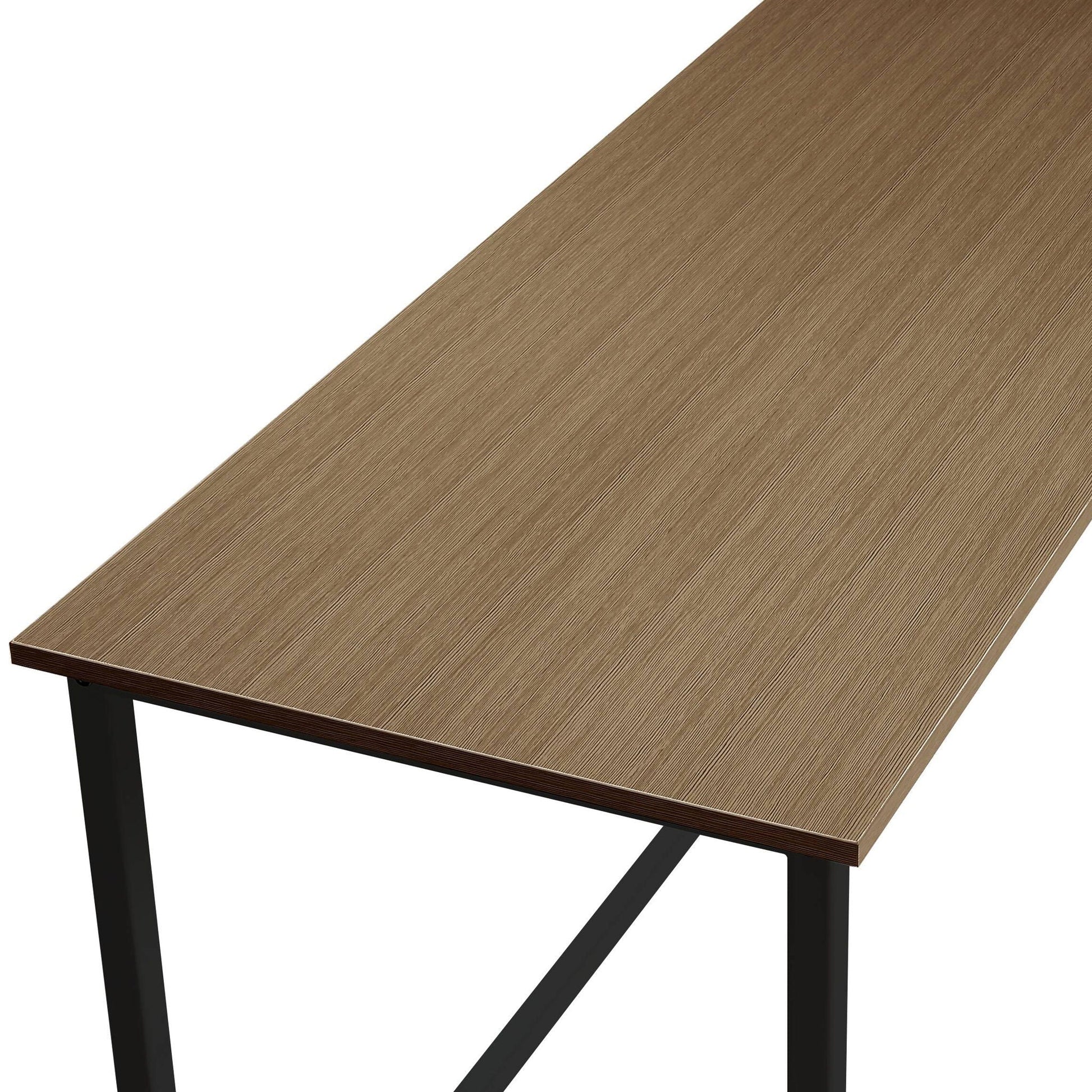 Bambina Computer Desk woodgrain corner desk with black metal legs by HouseOfZazla on Tampa Home & Garden Store