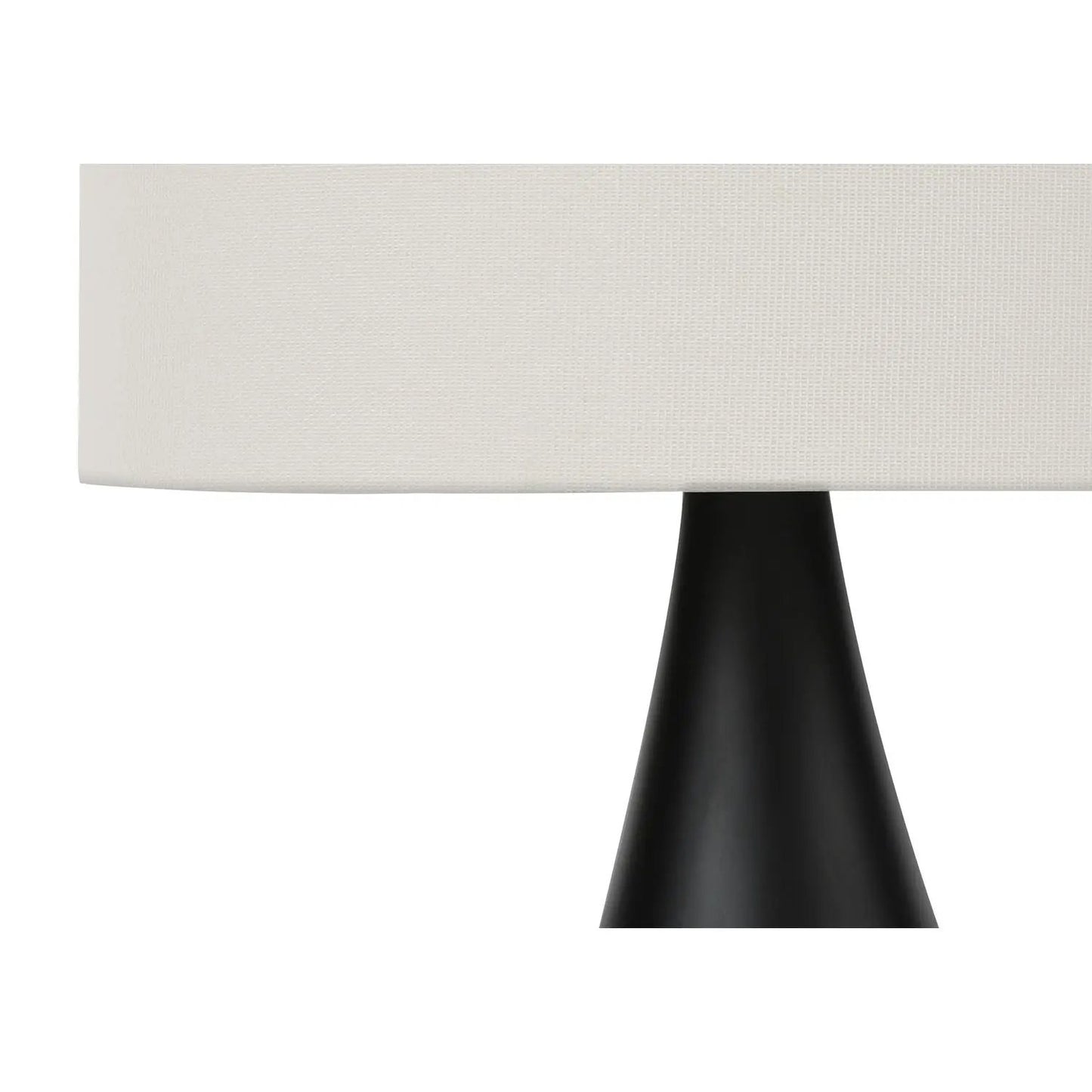 Table lamp set of 2 with black tapered base and white fabric shade on Tampa Home & Garden Store