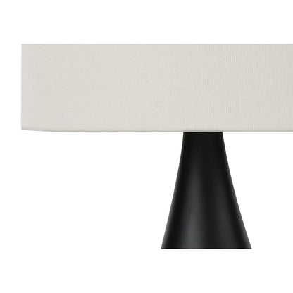 Table lamp set of 2 with black tapered base and white fabric shade on Tampa Home & Garden Store