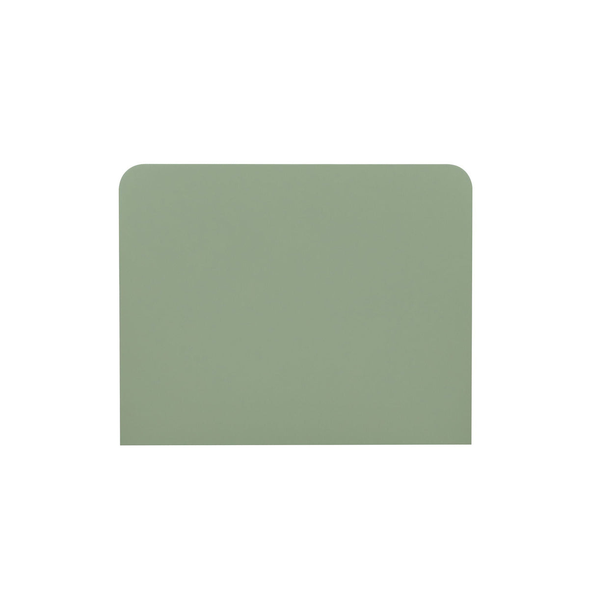 Modern accent nightstand in green with rounded corners, cropped view on Tampa Home & Garden Store