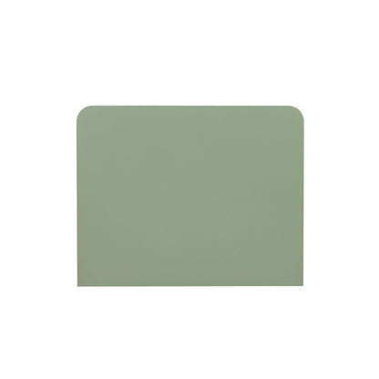 Modern accent nightstand in green with rounded corners, cropped view on Tampa Home & Garden Store