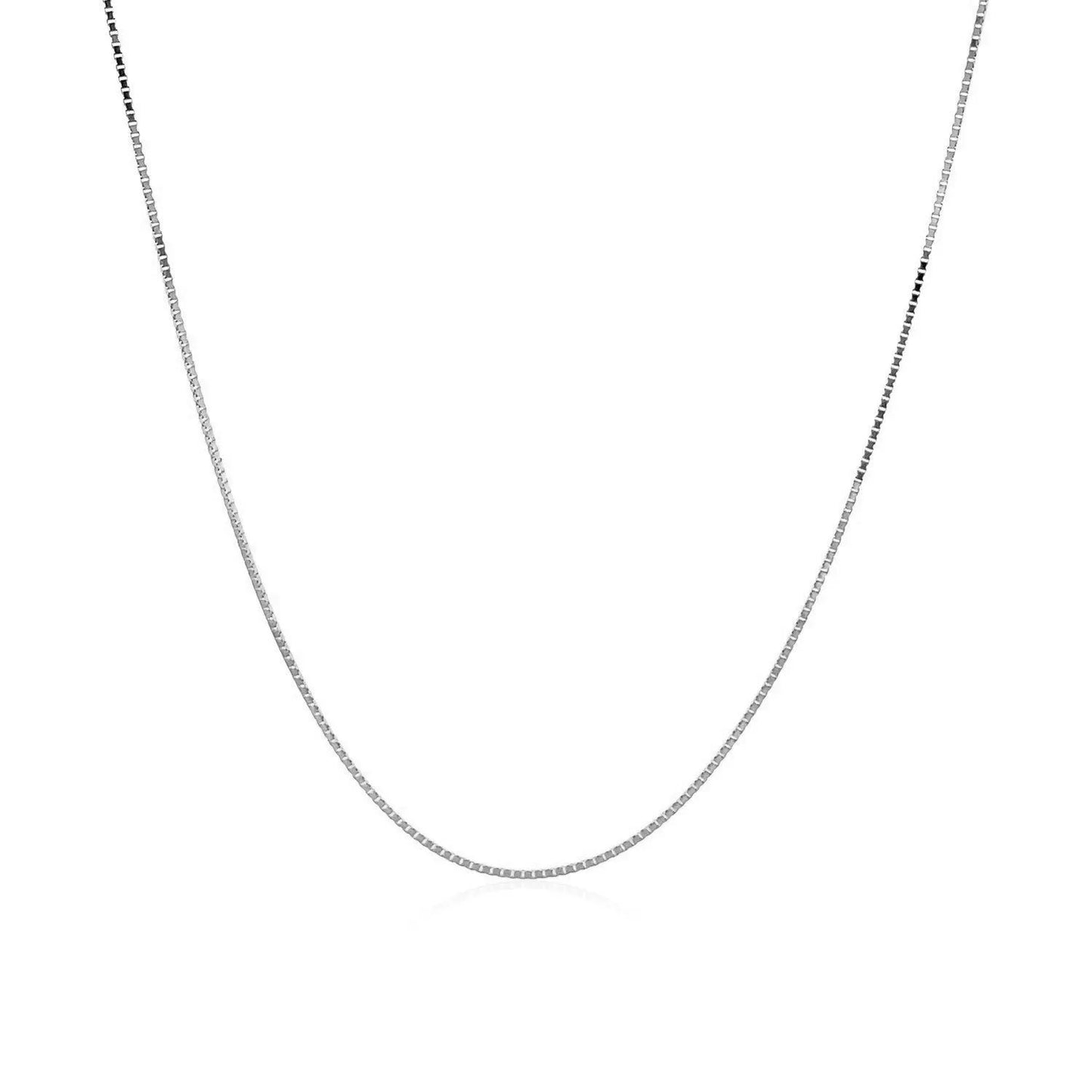 14k white gold box chain necklace 0.6mm by Bids.com on Tampa Home & Garden Store