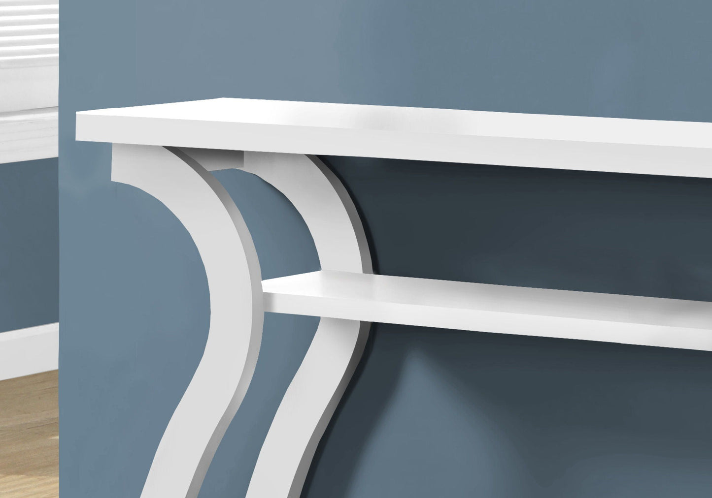 Accent Console Table For Entryway with white finish and curved arch legs Unique Piece Furniture on Tampa Home & Garden Store