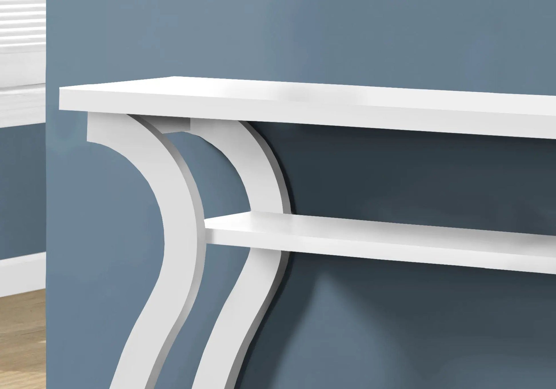 Accent Console Table For Entryway with white finish and curved arch legs Unique Piece Furniture on Tampa Home & Garden Store