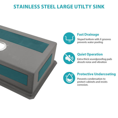 Modern Deep Single Bowl and Stainless Steel Sink