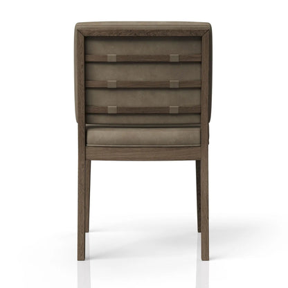 Soft Back Chair Set of 2 in Light Brown Finish