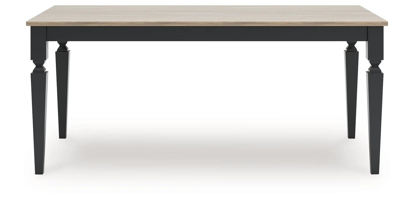 Brenkerton dining table with grayish brown wood top and black legs Unique Piece Furniture on Tampa Home & Garden Store