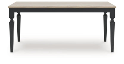 Brenkerton dining table with grayish brown wood top and black legs Unique Piece Furniture on Tampa Home & Garden Store