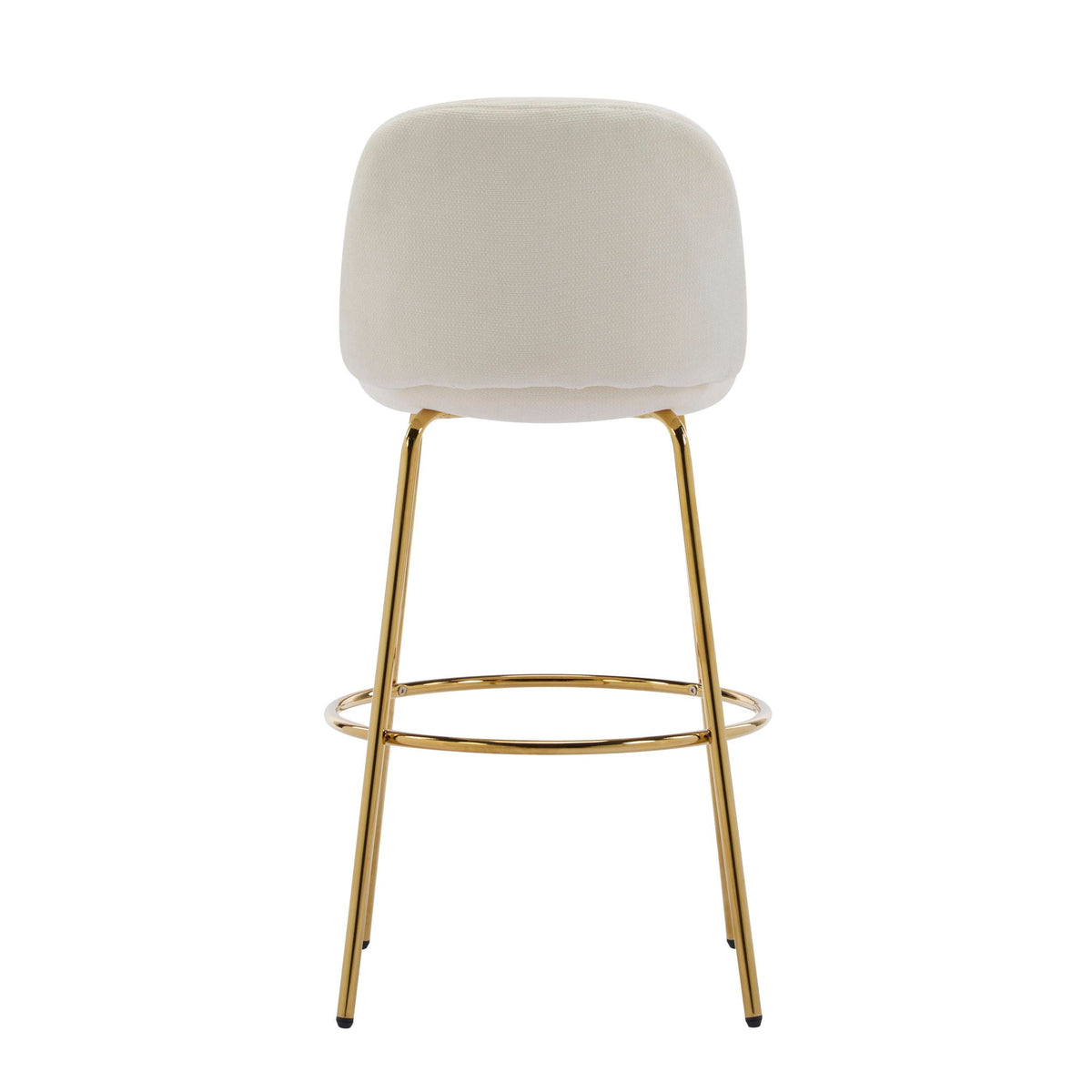 Rio Claro indoor upholstered bar stools set of 2 beige fabric gold legs HouseOfZazla on Tampa Home & Garden Store