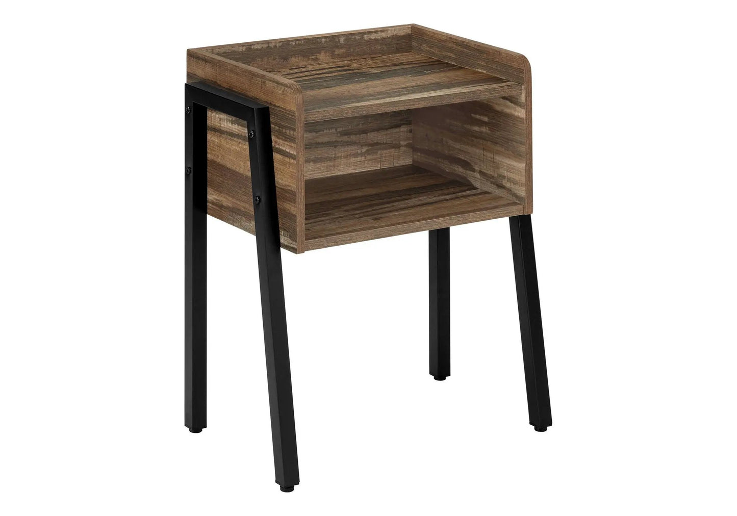Accent Side Table, Reclaimed Wood Look, 2-Tier