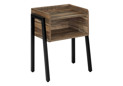 Accent Side Table, Reclaimed Wood Look, 2-Tier