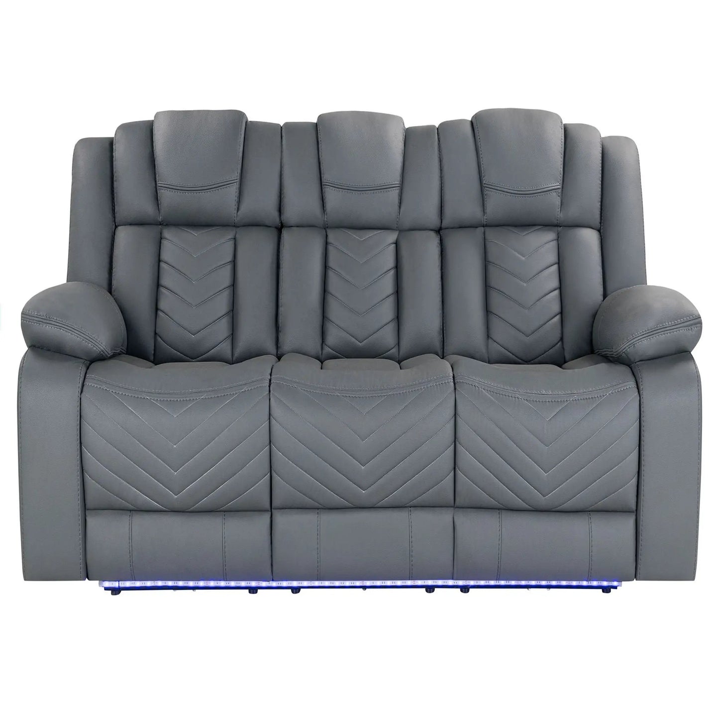 Raize 10 Power Reclining Sofa with DDT WC LED, gray upholstery by Unique Piece Furniture on Tampa Home & Garden Store