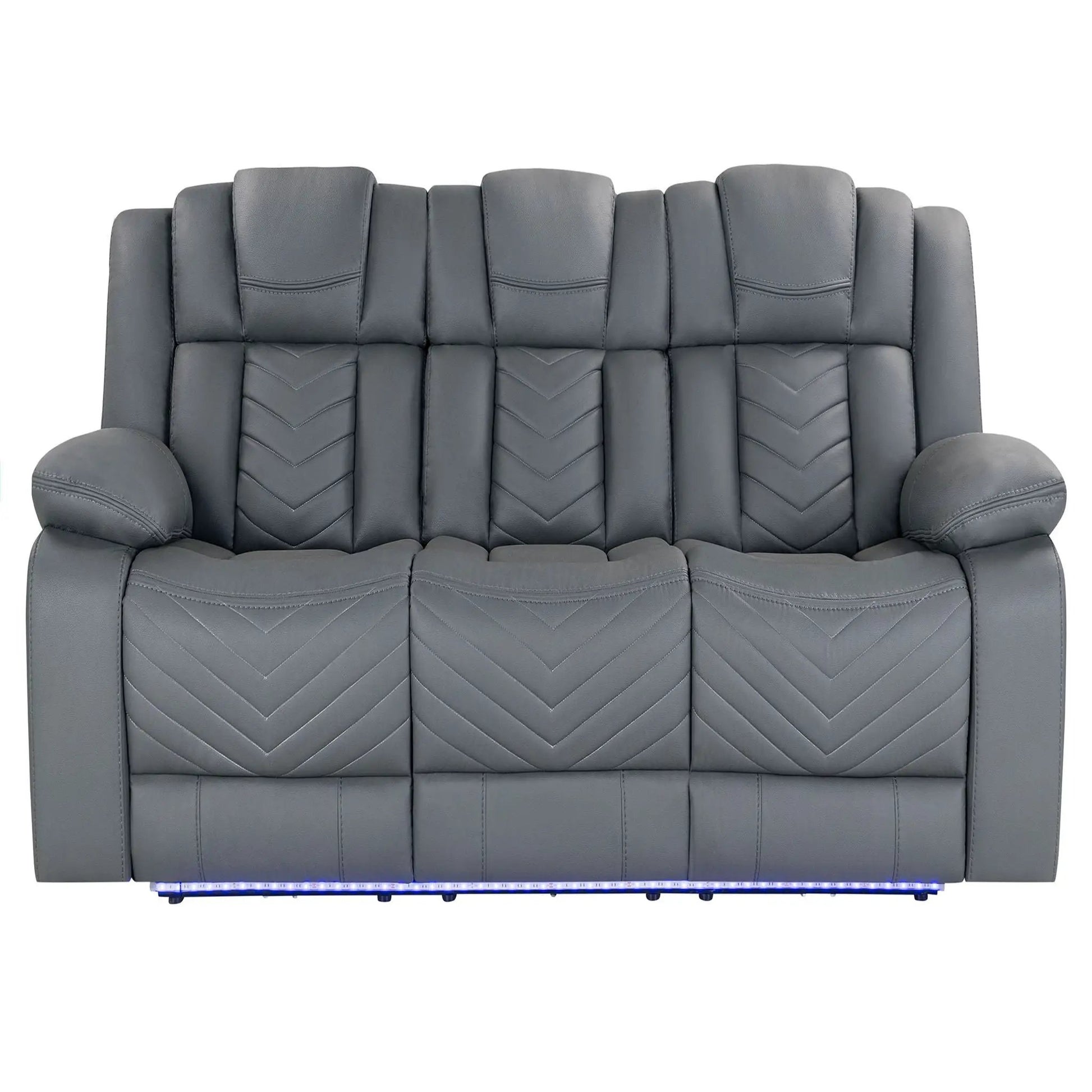 Raize 10 Power Reclining Sofa with DDT WC LED, gray upholstery by Unique Piece Furniture on Tampa Home & Garden Store