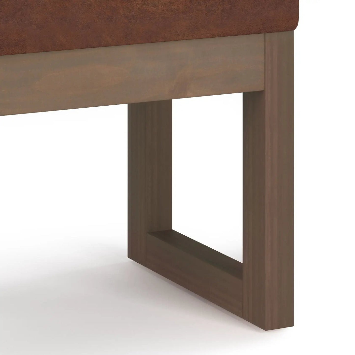Milltown Upholstered Ottoman Bench With Driftwood