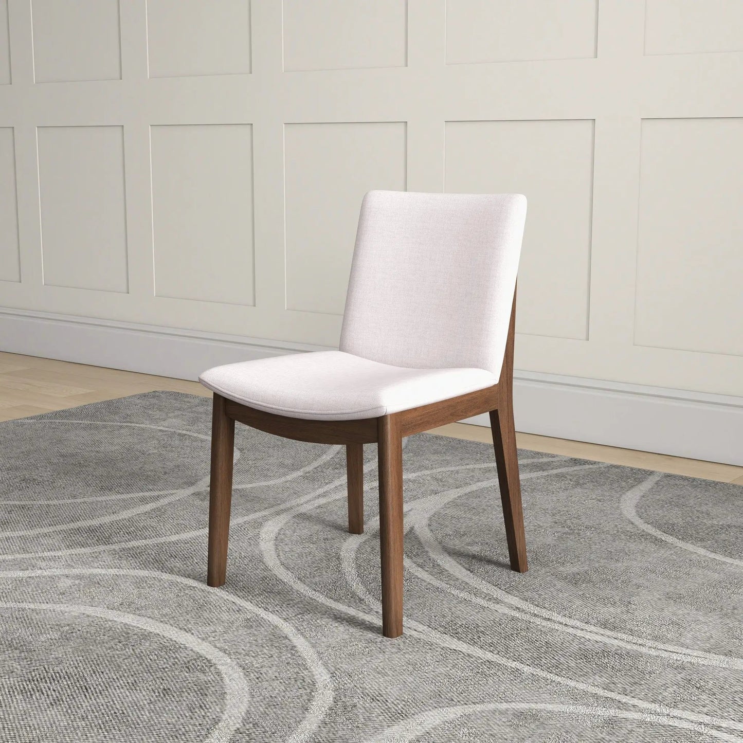 Mid Century Modern Solid Wood Dining Chair Set