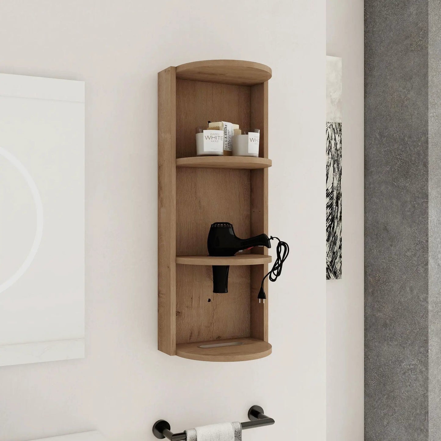 Bathroom Wall Storage Rack With Float Mount
