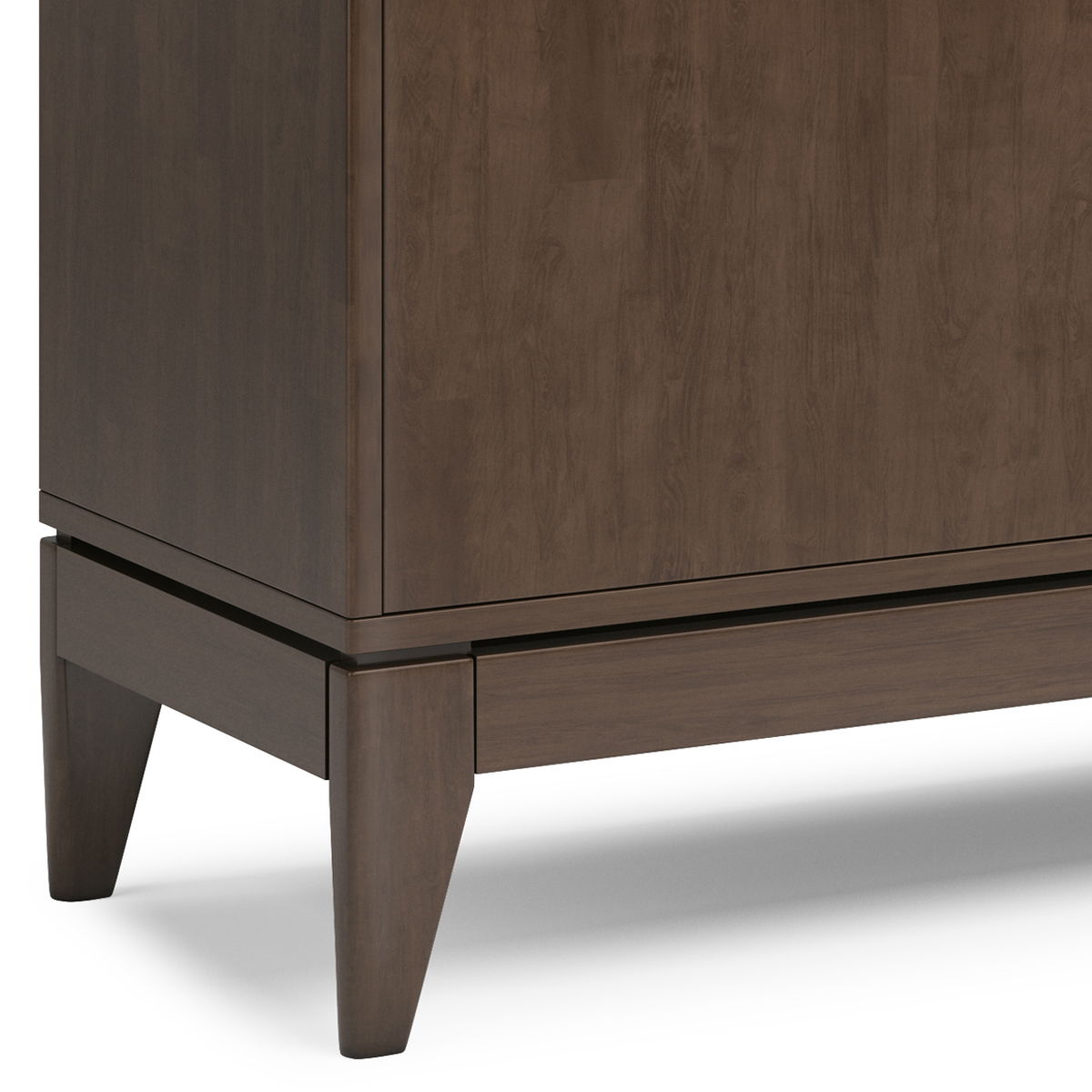 HouseOfZazla solid wood sideboard buffet with dark brown finish and tapered legs for extra storage on Tampa Home & Garden Store