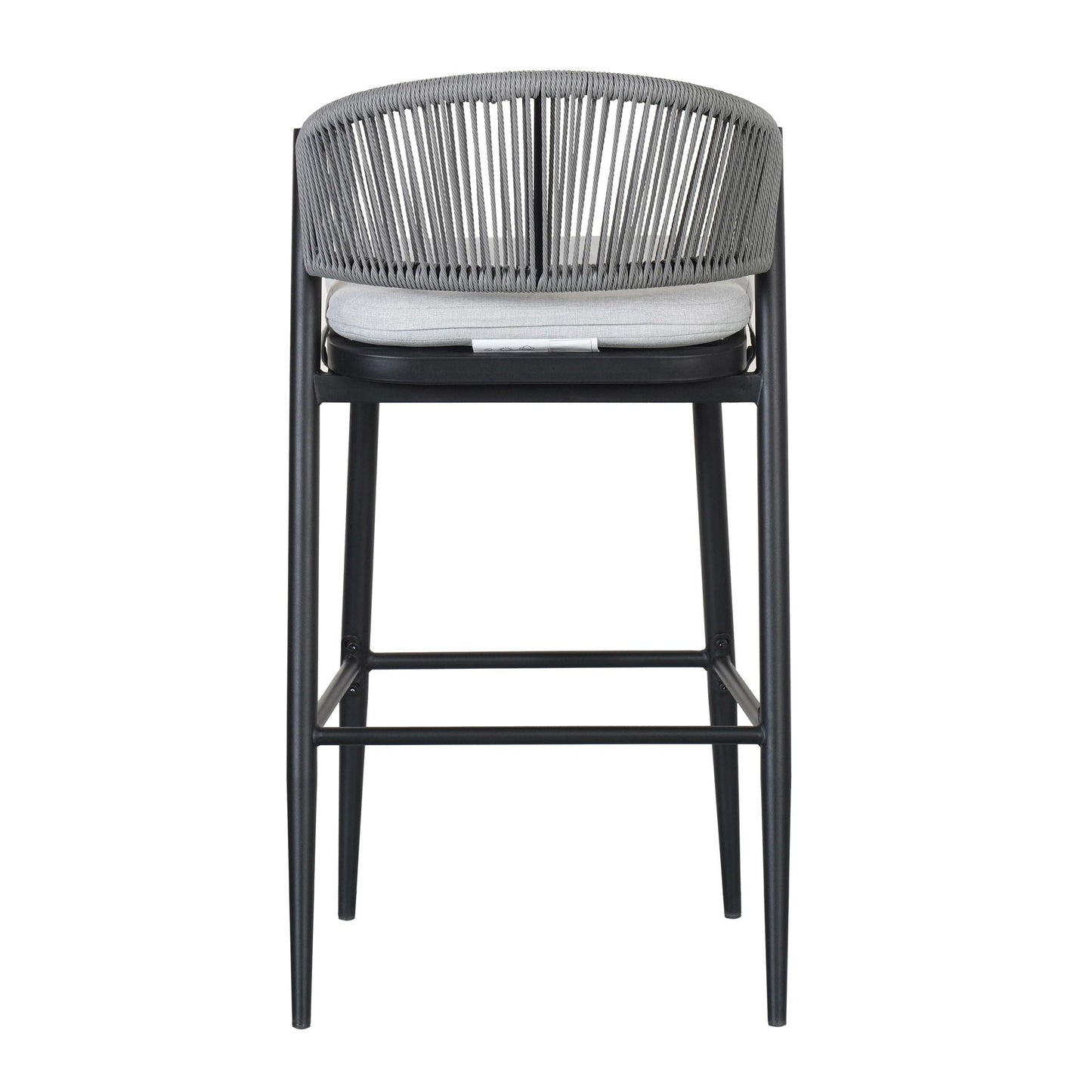 Outdoor Bar Stools With Scallop Cushion And Frame