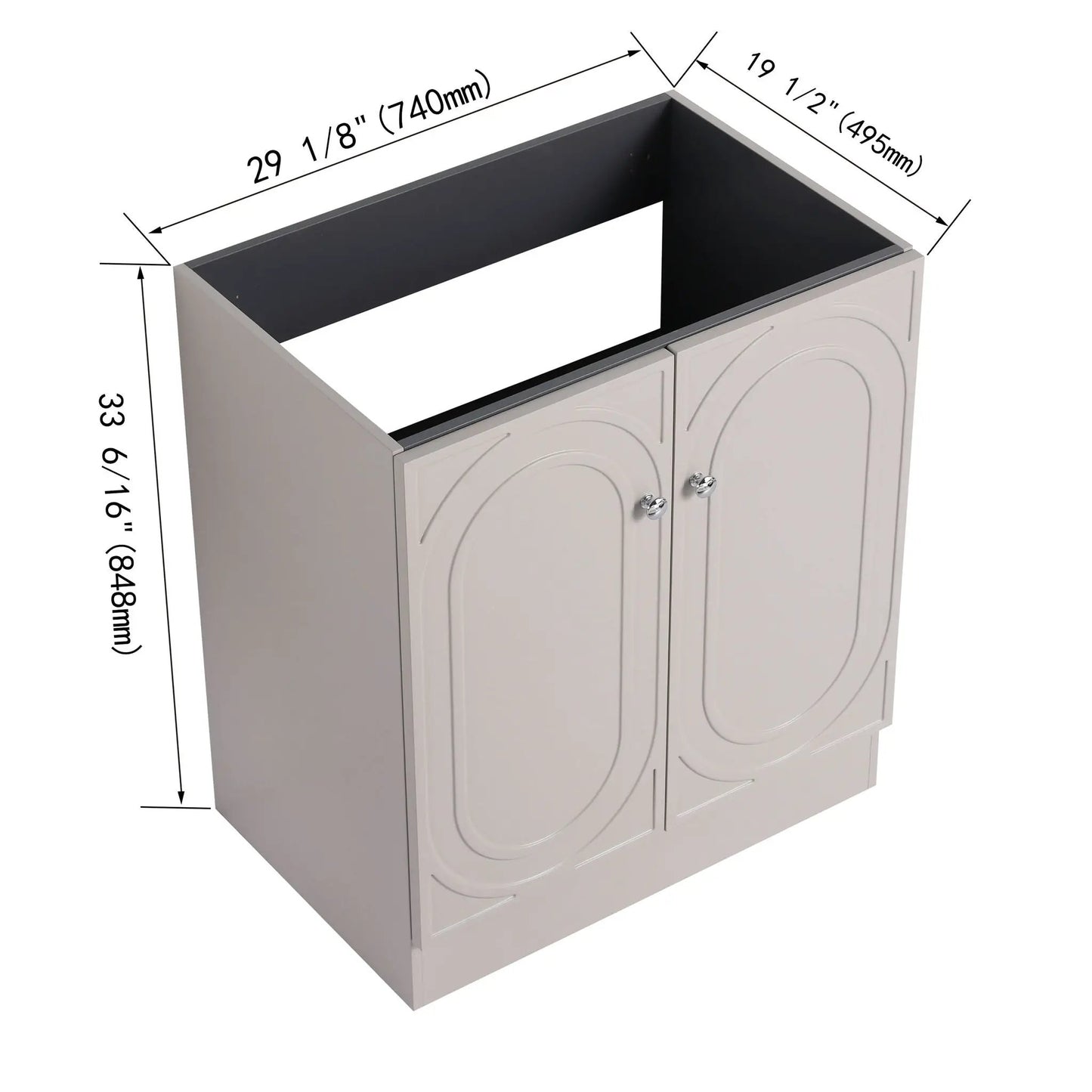 Modern Freestanding Vanity with Soft Close Doors