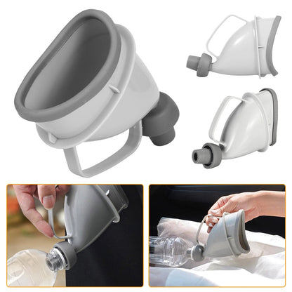 Unisex potty pee funnel portable urinal device GemGear gray silicone funnel for car camping on Tampa Home & Garden Store