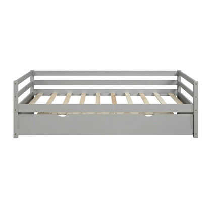 Twin Daybed with Trundle Frame and Solid Pine