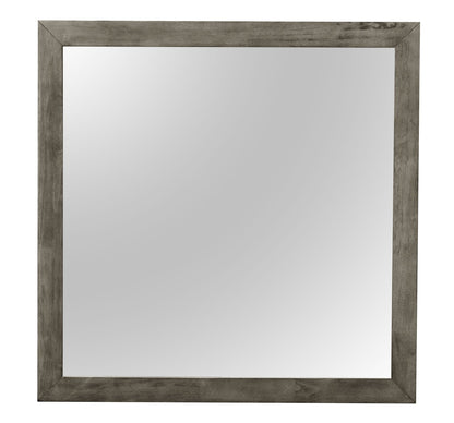 Modern design transitional wall mirror with dark gray wood frame by HouseOfZazla on Tampa Home & Garden Store