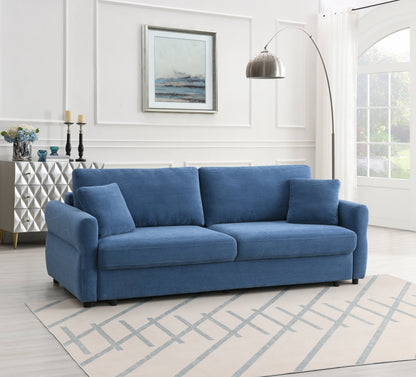 Haran Fabric Pull-Out Sleeper with Storage blue upholstery sofa by HouseOfZazla on Tampa Home & Garden Store