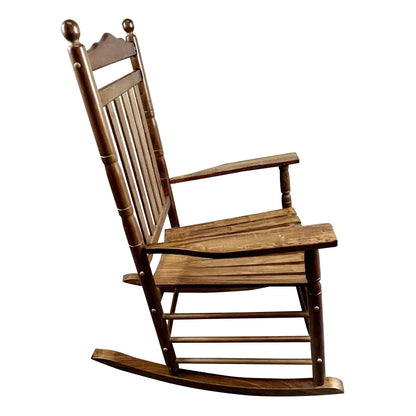 Balcony Porch Rocking Wood Chair for Adults