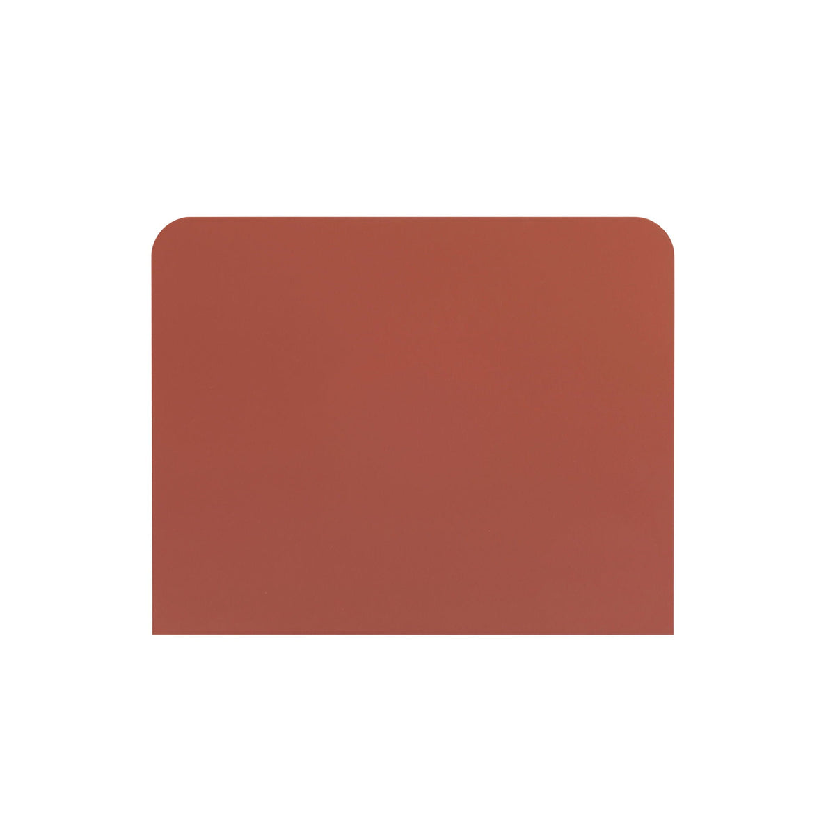 Modern Accent Nightstand panel in terracotta brown with rounded corner close-up by HouseOfZazla on Tampa Home & Garden Store