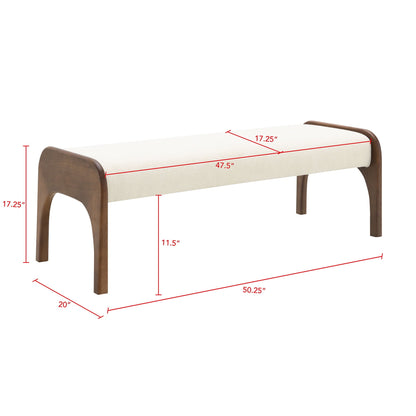 Modern Upholstered Bench for Kitchen Seating