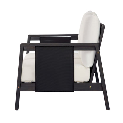 Outdoor Acacia Wood Loveseat and Coffee Table Set