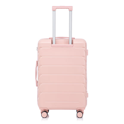 HouseOfZazla pink 3-piece spinner luggage 20/24/28in with retractable handle and spinner wheels on Tampa Home & Garden Store