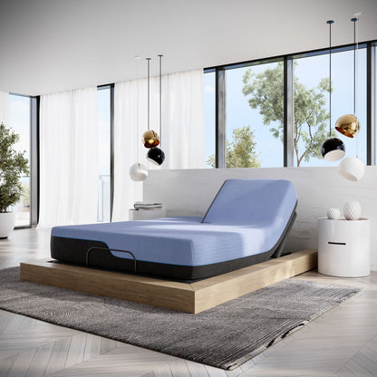12-inch Refresh Flex Head Hybrid Cooling Fast Responding Latex Foam & Coil Mattress blue cover on Tampa Home & Garden Store