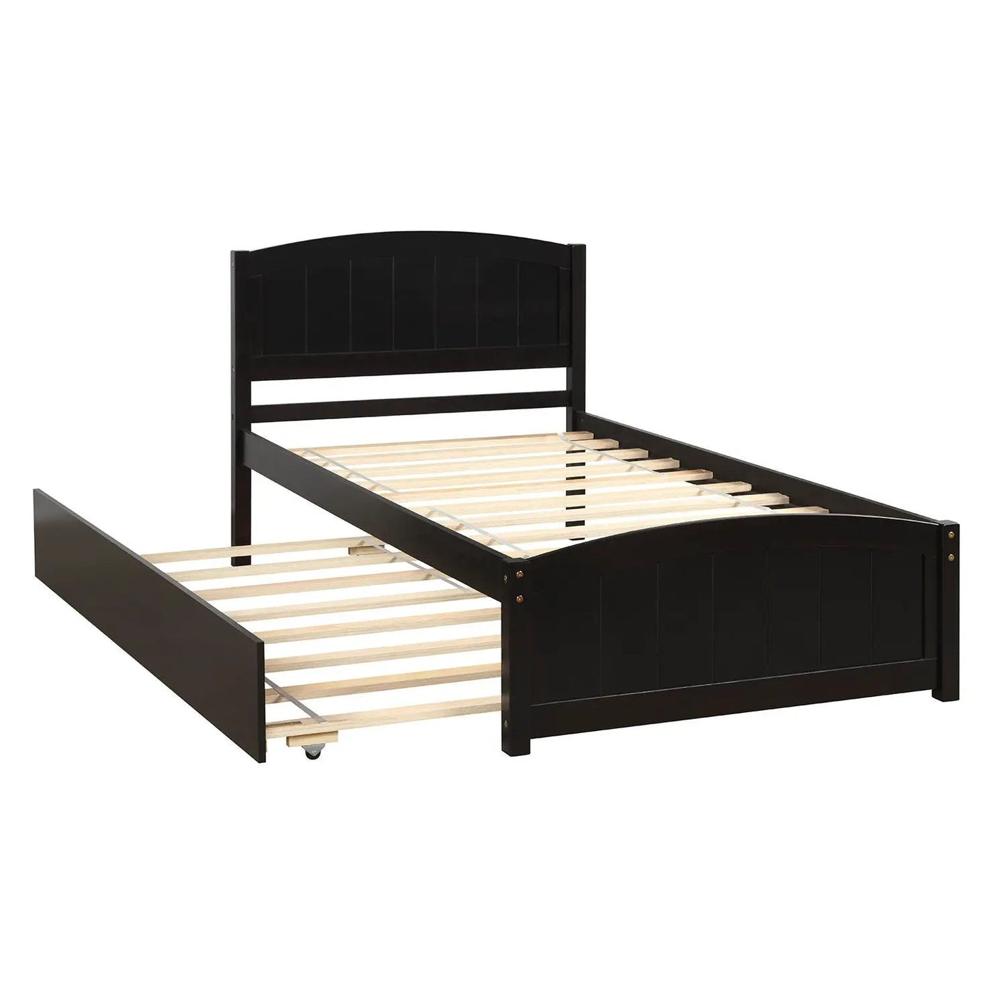 Platform Bed and Headboard With Footboard Slats