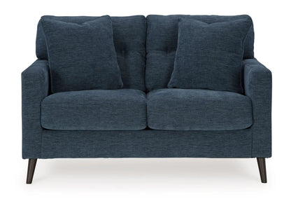 Bixler Loveseat Navy Modern Profile Design