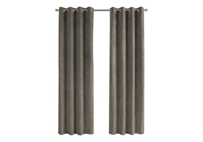 2-piece curtain set with room-darkening grommet panels in gray by Unique Piece Furniture on Tampa Home & Garden Store