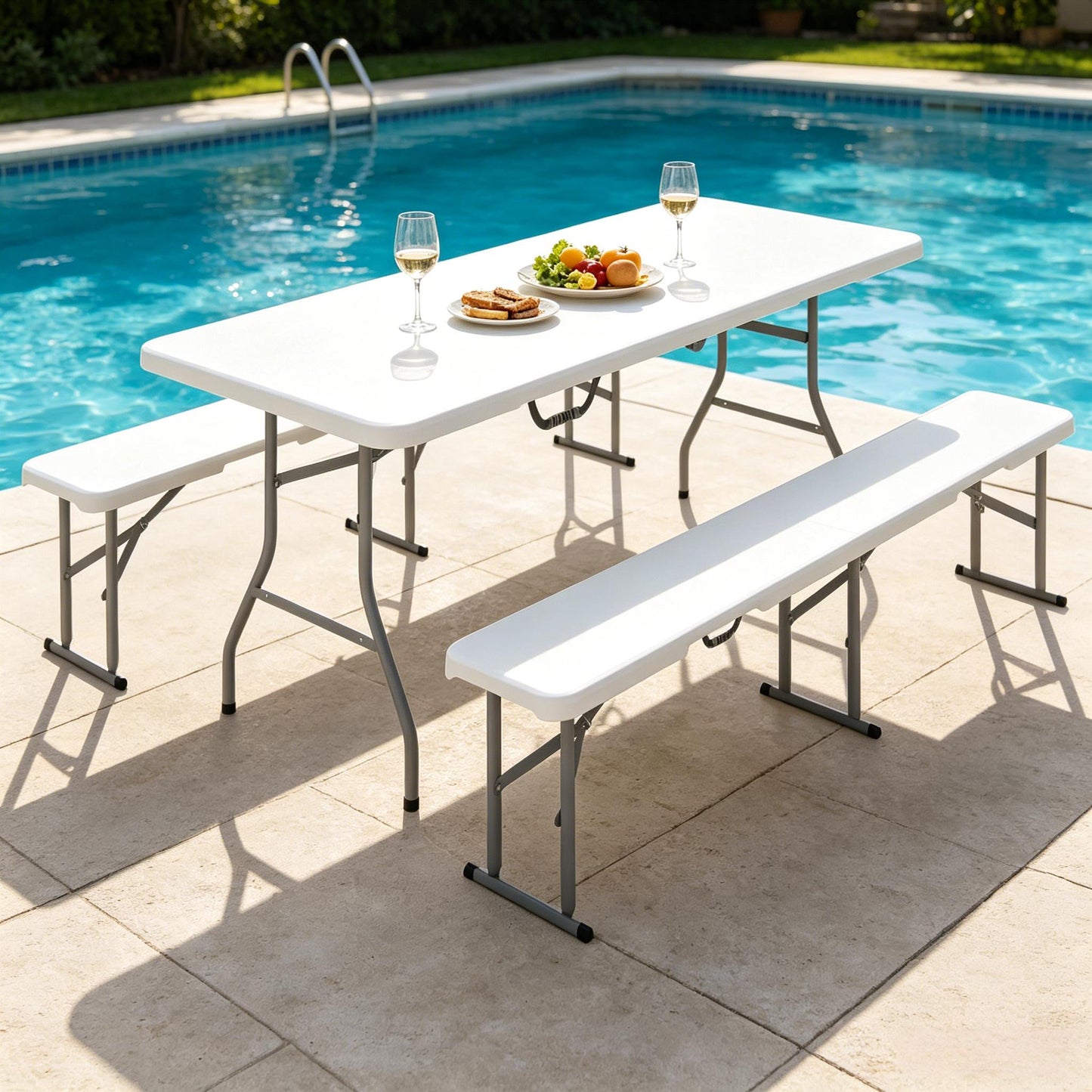 Portable Foldable Picnic Table and Chairs Set