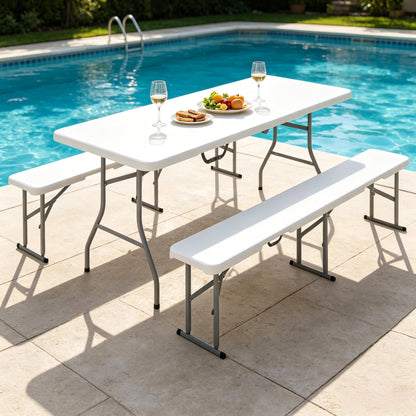 Portable Foldable Picnic Table and Chairs Set