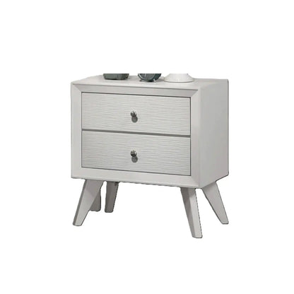 Nightstand With Angled Legs and 2 Drawers